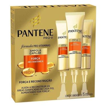 Imagem de Ampola Pantene Força Reconstrução Com 3 Unidades De 15Ml