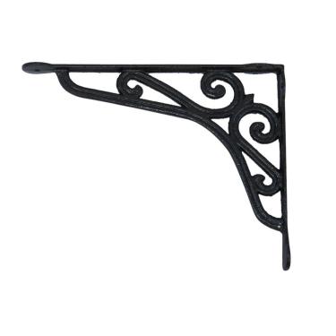 Imagem de Cantoneira Preta Suporte de Parede Mão Francesa 25x20cm