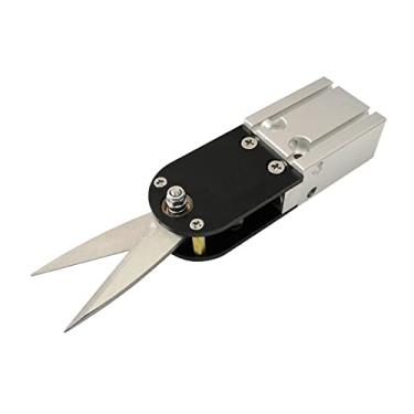 Imagem de Tesouras de pinça pneumáticas ajustáveis de ar cortador de tesoura de pinças de ar para tecidos Máscara de orelha Corda elástica Folha de metal plástica (HS-K40)