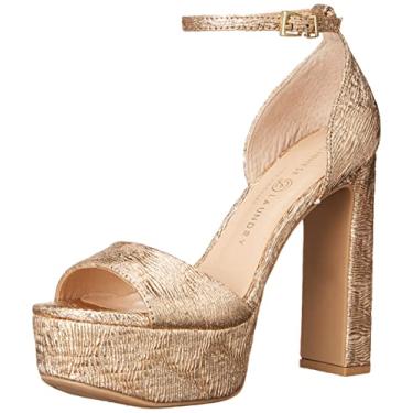 Imagem de Chinese Laundry Sandália feminina de salto Asher, Dourado, 40