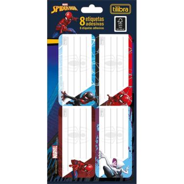 Imagem de Etiqueta Escolar Adesiva Spider-Man