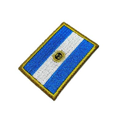 Imagem de BP0032T 11 BR44 Bandeira país Argentina Patch Bordada passar a ferro costura