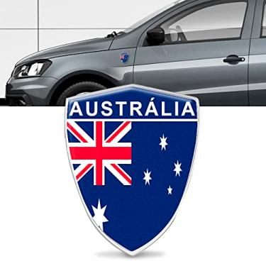 Imagem de Adesivo Resinado Países Universal Emblema Cromado Austrália