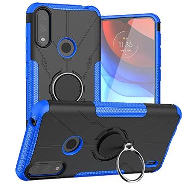 Imagem de YUNCHAO Caixa de telefone Para Motorola Moto E7 Power Armour Urso de choque PC + TPU Case de proteção com suporte para anel capa para celular