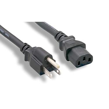 Imagem de Cablelera Cabo de alimentação blindado norte-americano de 1,8 m, 5-15P para IEC60320 C13, SVT, preto (ZADA13PC-06)