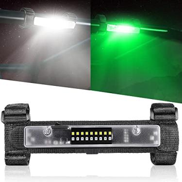 Imagem de Nibright UTV Luz interior cúpula universal para montagem em barra de rolagem com luz LED para UTV ATV Polaris RZR Can-Am Ranger caminhão carro off-road - branco/verde