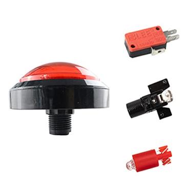 Imagem de TECKEEN 60mm Arcade Round Push Button Illumilated 12V LED Light with Microswitch