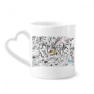 Imagem de Caneca Graffiti Street Culture Music Sound Volume café cerâmica copo de coração de vidro