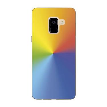 Imagem de Capa Case Capinha Samsung Galaxy A8 2018  Arco Iris Degradê - Showcase