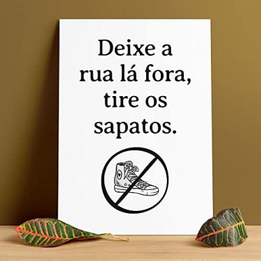 Imagem de Placa Decorativa Tire os Sapatos