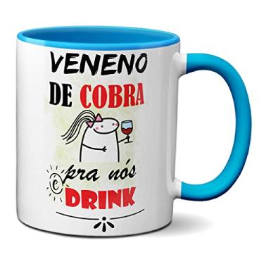 Imagem de Caneca Flork Engraçada Veneno De Cobra Pra Nós É Drink (Azul)