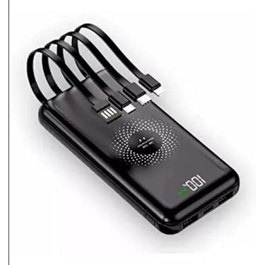 Imagem de Carregador portatil powerbank alfa gold de 10000 mah bte-17 com cabo usb, tipo c, cabo para iphone, v8 e indução