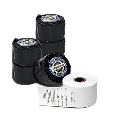 Imagem de OfficeSmartLabels - Rolos de papel de recibo contínuo de 6 cm x 91 m, compatíveis com 30270 (6 rolos/300 pés por rolo)