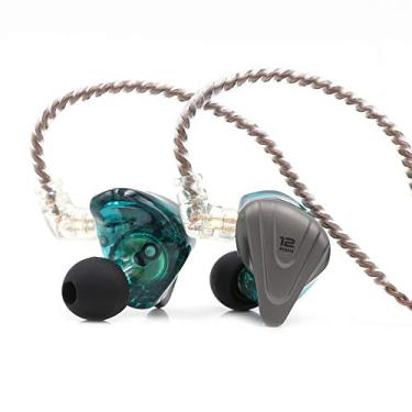 Imagem de Linsoul KZ ZSX 5BA+1DD Fones de ouvido intra-auriculares híbridos de alta fidelidade com placa frontal de liga de zinco, cabo removível de 2 pinos embutido para músicos audiófilos (sem microfone,