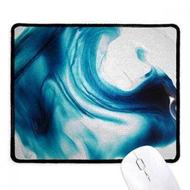 Imagem de Mousepad abstrato de pigmento azul líquido transparente borda costurada tapete de borracha para jogos