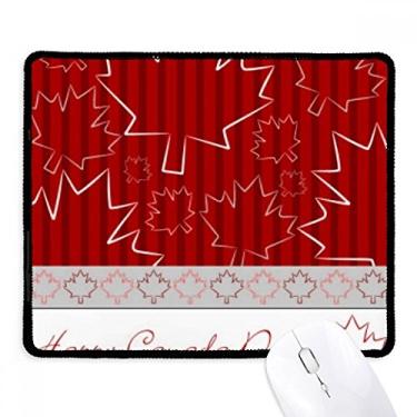 Imagem de Maple Leaf 4 de julho, Happy Canada Day, Mousepad com borda costurada para jogos
