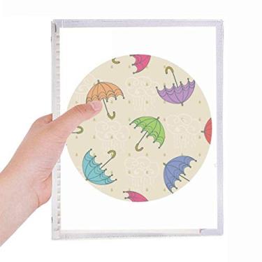 Imagem de Caderno Diário de Folhas Soltas Recarregável Umbrella Cloud Rain Drip Sun