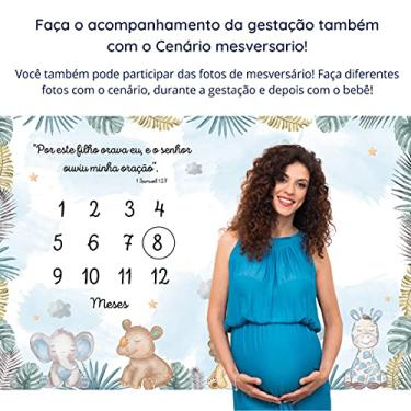 Imagem de Cenário Acompanhamento Gestação e Mesversário Bebê Safari