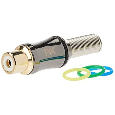 Imagem de Pix, 062-0312, Plug RCA Grafite - RCA Femea - Acompanha 6 Aneis Coloridos