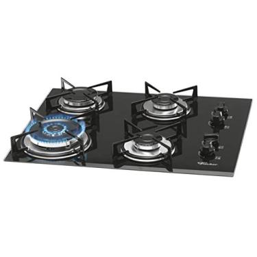 Imagem de FISCHER COOKTOP À GÁS 4 BOCAS TRIPLA CHAMA MESA VIDRO PRETO BIVOLT - 9788-12916