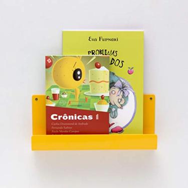 Imagem de Organizador de Livros e Revisteiro de Parede Infantil Amarelo