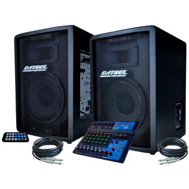 Imagem de Kit Caixa De Som 8 300W Datrel E Mesa Bluetooth Profissional