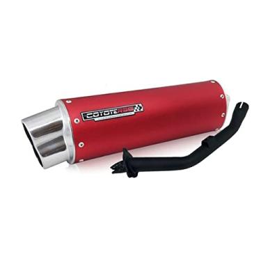 Imagem de Escape/Ponteira Coyote RS5 Boca 8 Aluminio Oval - Vermelho - Tornado 250 XR até 2006