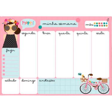 Imagem de Bloco planner Semanal Me Encanta 50 Fls Menina óculos