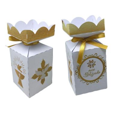 Imagem de 30 Lembrancinha Batismo Caixinha Para Mini Terço Bem Casado