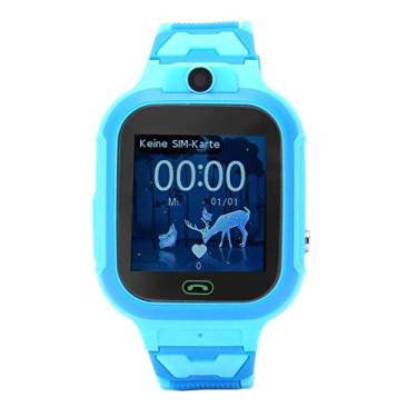 Imagem de Meninos Meninas Smartwatch Telefone, 4g Wi-fi Modo Sala de Aula Crianças Smartwatch 1.44in Hd Tela Sensível Ao Toque Ip67 à Prova d'água Sos Alarme Calculadora para Diário (Azul)
