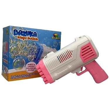 Imagem de Brinquedo Solta Bolha Sabão Criança Led Rosa