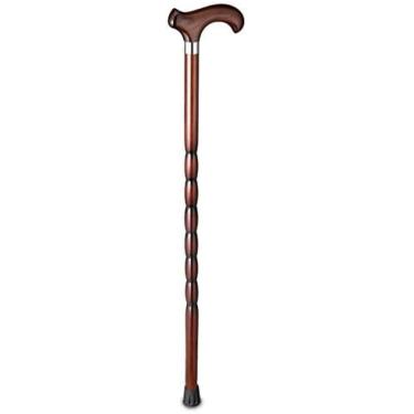 Imagem de Bengala De Madeira Feita À Mão Com Base De Borracha Antiderrapante, Bengalas De Faia Ajustáveis ​​com Alça De Pulso, Muletas, Corrimão Para Homens E Mulheres Na Moda,Estilo 3,95cm,Bonny369