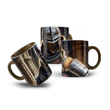 Imagem de Caneca de Porcelana Cavaleiro Knight de Armadura Medieval