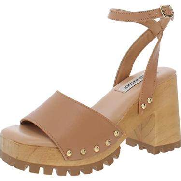 Imagem de Steve Madden Sandália feminina de salto Ocala, Couro bronzeado, 6