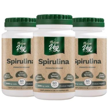 Imagem de Kit 3 Spirulina (Produto Vegano) 60 Cápsulas