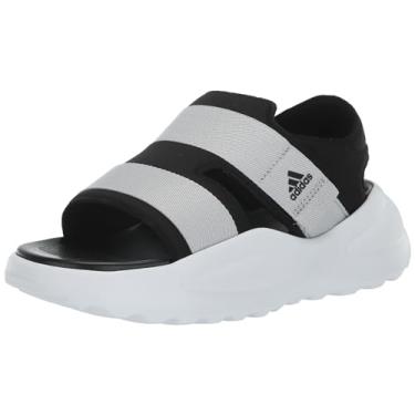 Imagem de adidas Sandálias esportivas unissex Mehana para crianças, Preto/cinza/branco., 3 Little Kid