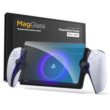 Imagem de magglass Protetor de tela de vidro temperado projetado para PlayStation Portal (8 polegadas) Protetor de bloqueio de luz azul para PlayStation Portal Remote Player