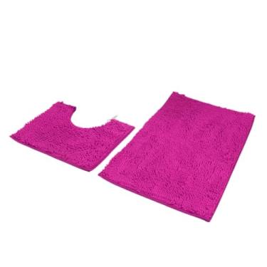 Imagem de 2 Pçs Conjunto Tapetes Do Banheiro Tapetes Banho Super Absorvente Shaggy Tapetes Antiderrapantes Para Banheira Chuveiro Pé Almofada Tapetes Confortáveis ​​do Banheiro