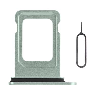 Imagem de Risidamoy Suporte de bandeja de cartão SIM verde para iPhone 12 de substituição versão SIM único para iPhone12 slot para cartão com anel de borracha à prova d'água kit de reparo ferramenta de remoção