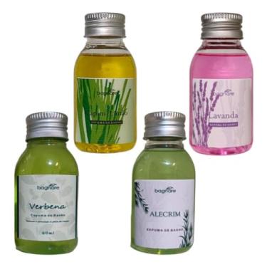 Imagem de Bagnare - Kit 4 Espumas para Banheira Hidromassagem ofuro Viagem Hotel Spa 4 Aromas