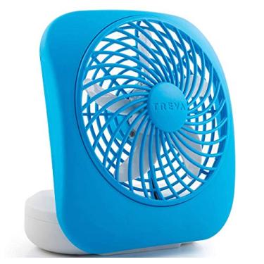 Imagem de O2COOL Ventoinha portátil para circulação de ar da Treva de 12 cm | 2 velocidades de resfriamento, design compacto dobrável e inclinado, azul claro