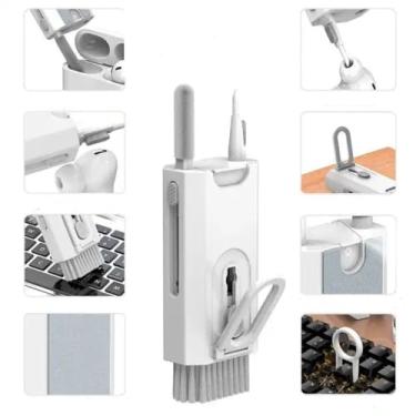 Imagem de Kit limpeza 8 em 1 para teclado, telas, PC, laptop, notebook, tablet, celular, fones de ouvido e outros eletrônicos