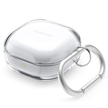 Imagem de elago Capa transparente compatível com Samsung Galaxy Buds FE (2023), material TPU premium, recortes precisos, proteção contra quedas, capa à prova de choque, antiamarelamento, transparente, proteção