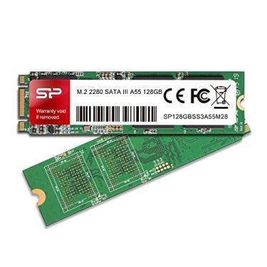 Imagem de Silicon Power 128 GB A55 M.2 SSD (SLC Cache para Speed Boost) SATA III Drive de estado sólido interno 2280 (SU128GBSS3A55M28AB)