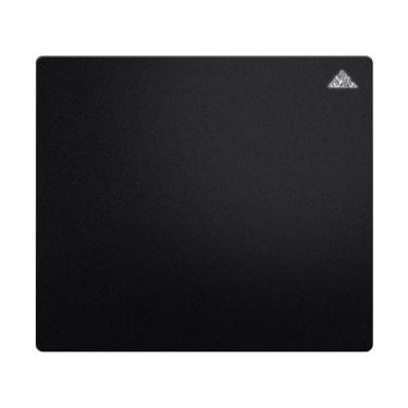 Imagem de Lovicool Mouse pad de vidro para jogos, superfície ultra-suave, design de redução de ruído, resistente a impactos e arranhões, tapete de mouse para jogos de vidro temperado 9H, 39,9 x 45 cm - preto