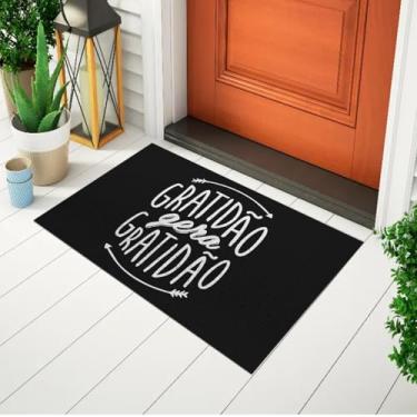 Imagem de Tapete Capacho Divertido e Criativo Frase - Gratidão Gera Gratidão Ca230
