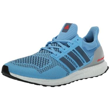 Imagem de adidas Ultraboost 1.0 Tênis masculino, Explosão semi azul/tinta pré-amada/vermelho solar, 39