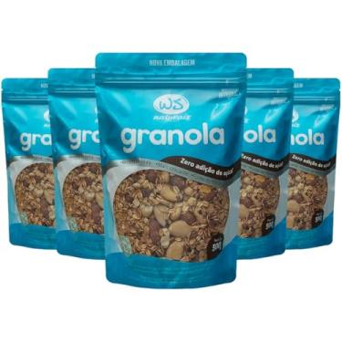 Imagem de Kit 5 Granola Sem Açúcar Ws Naturais 500g