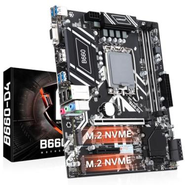 Imagem de Placa-mãe HUANANMB LGA 1700 B660-D4, elevando o desempenho com conectividade avançada para uma experiência de computação perfeita (HUANAN-B660-D4)