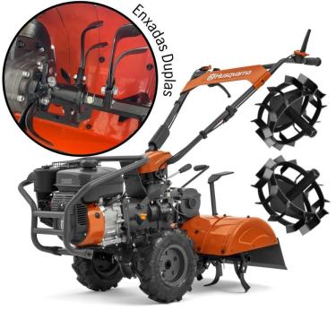 Imagem de Motocultivador Cama Aviário Husqvarna Tr262 Com Enxadas Duplas